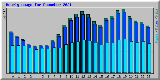 Hourly usage for December 2021