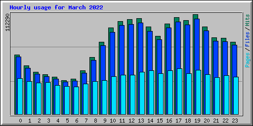 Hourly usage for March 2022