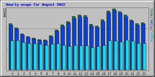 Hourly usage for August 2022