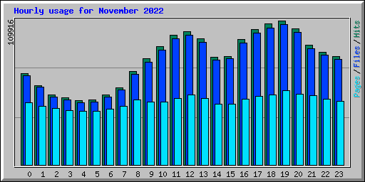 Hourly usage for November 2022