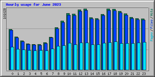 Hourly usage for June 2023