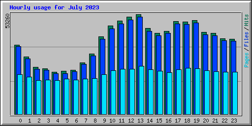Hourly usage for July 2023