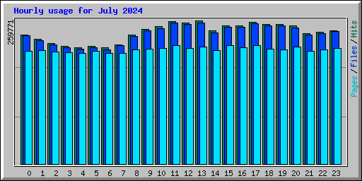 Hourly usage for July 2024