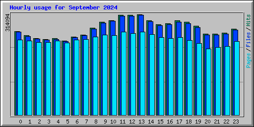 Hourly usage for September 2024