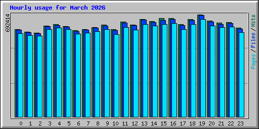 Hourly usage for March 2026